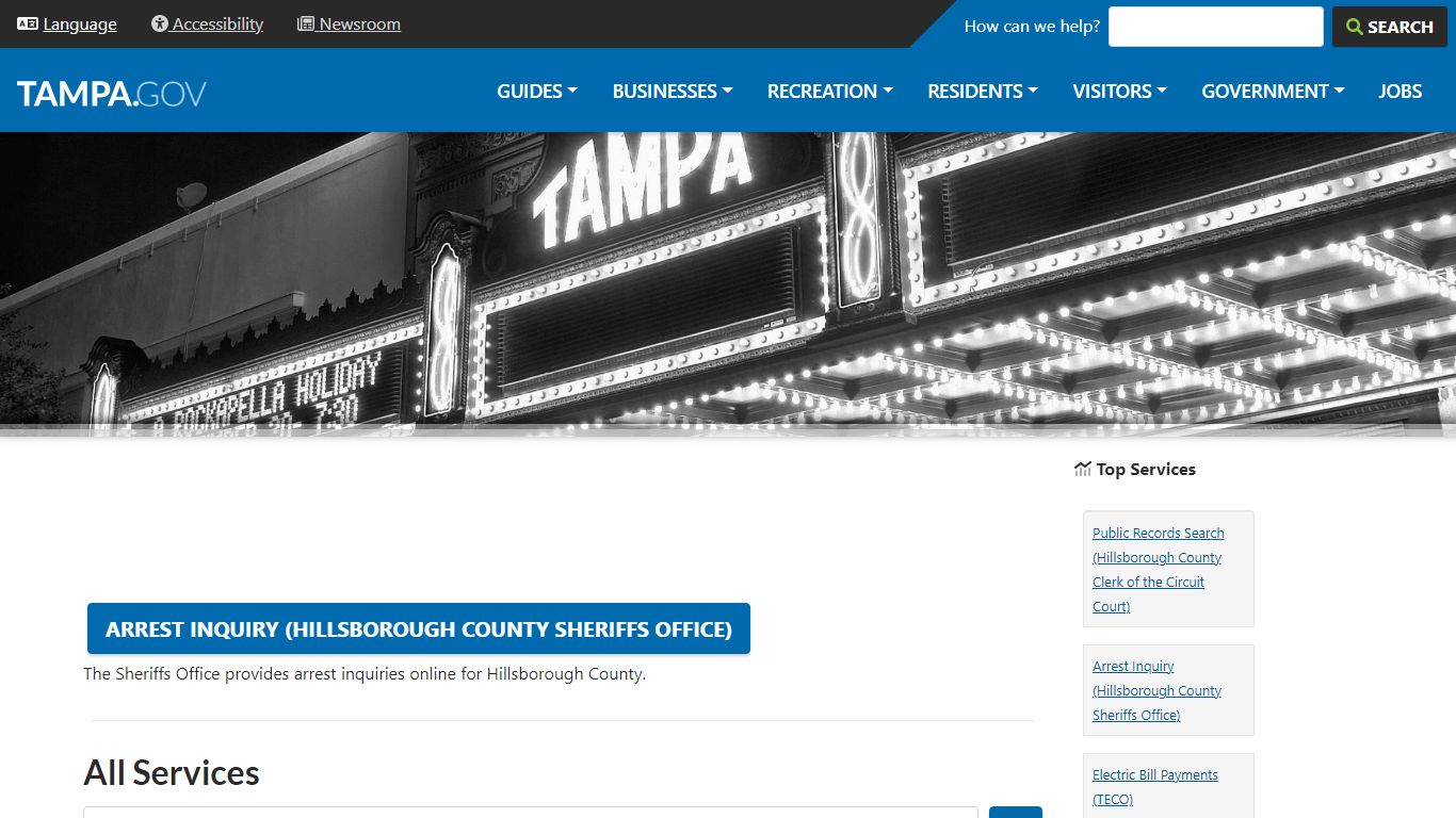 Arrest Inquiry (Hillsborough County Sheriffs Office)